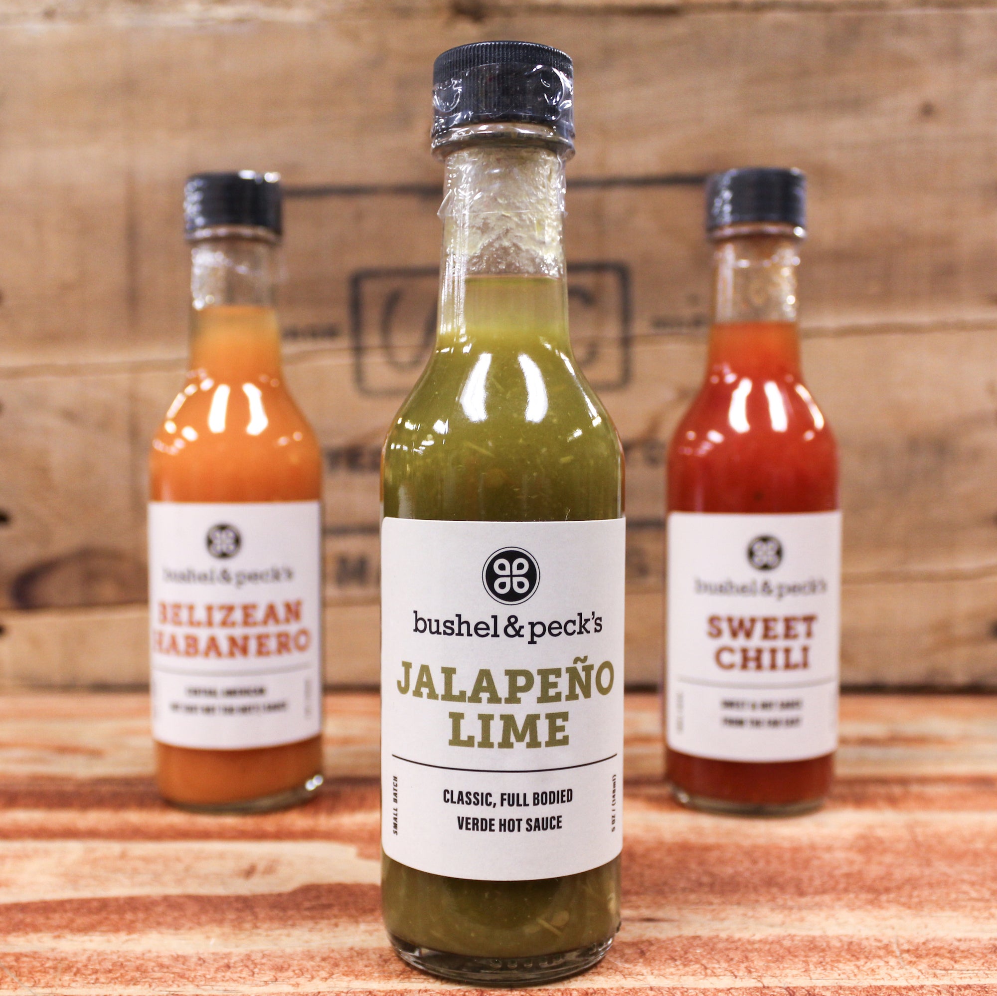 B&P Classics Hot Sauce Trio 1.0 Boxed Set ~ Habanero, Jalapeno, Sweet Chili