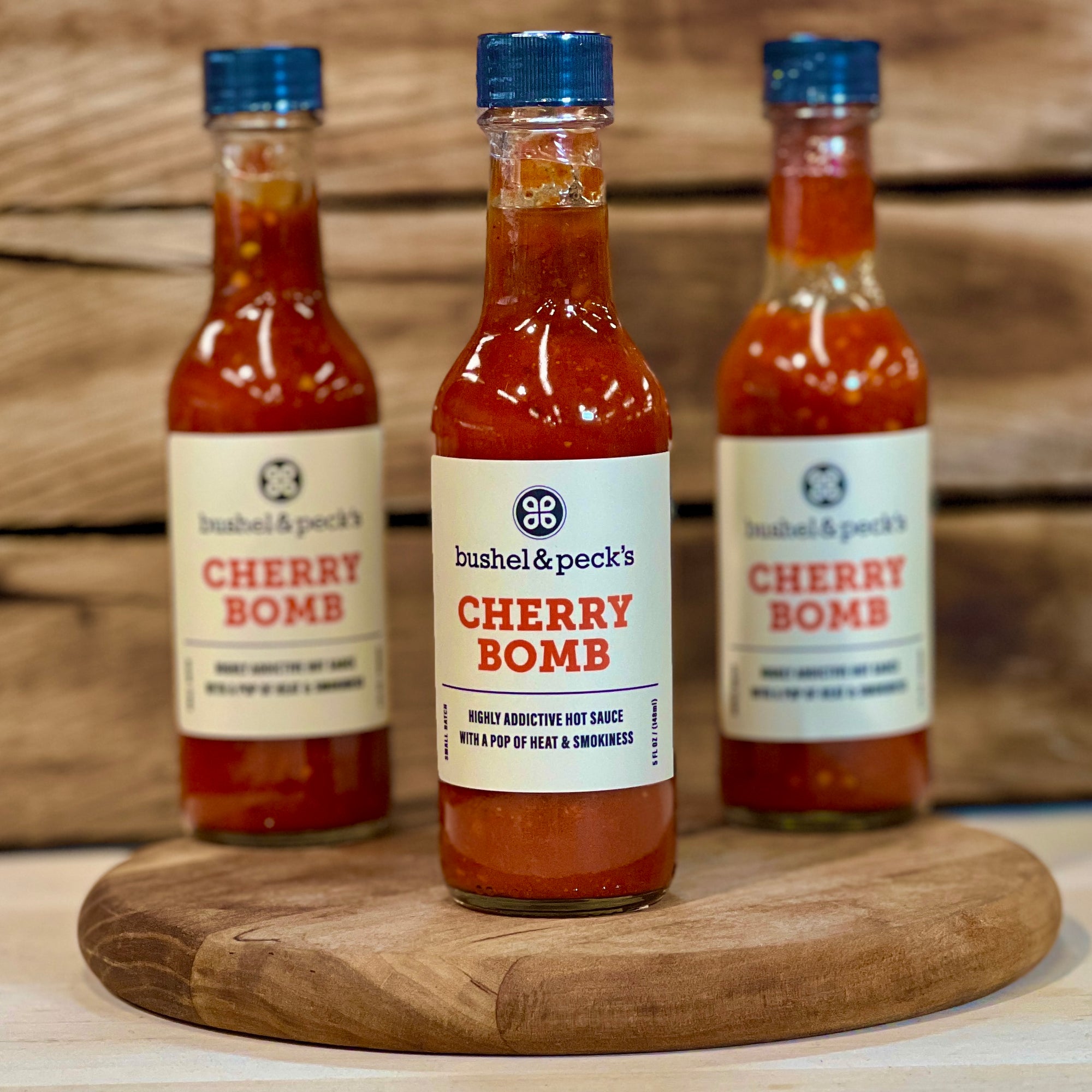 Three Bottles: Cherry Bomb Hot Sauce Trio - Our Best Seller