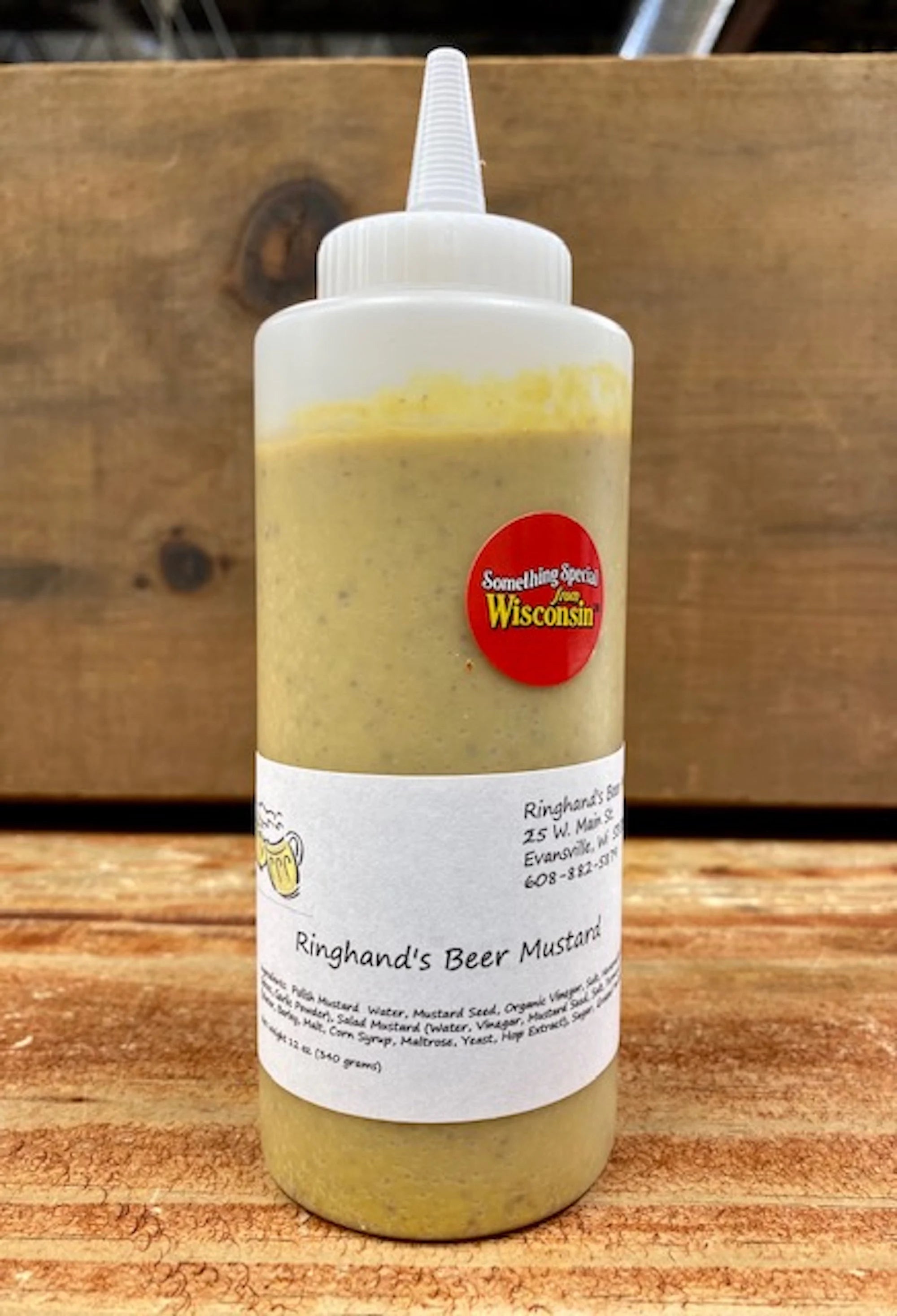 Ringhand's Beer Mustard 12 Ounce Bottle